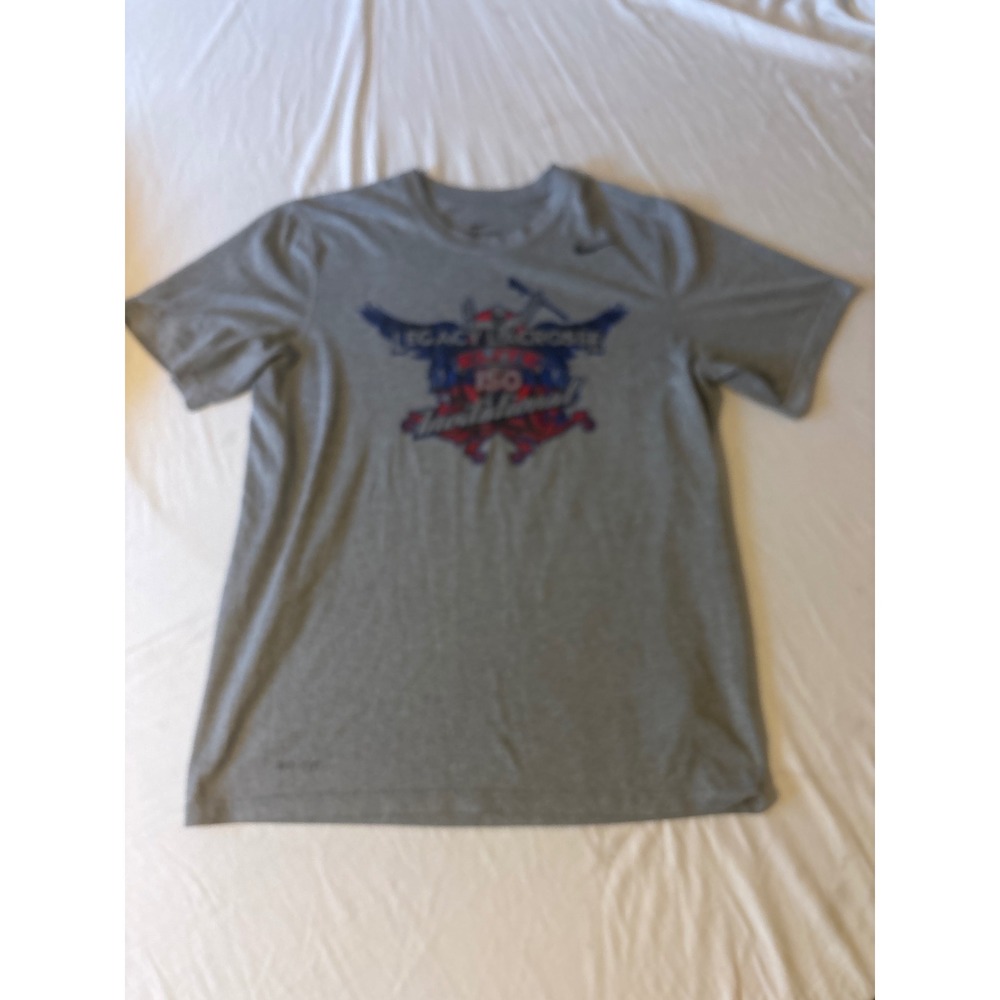 Nike Dri-FIT Lacrosse Elite 150‎ Shirt Mens Medium Gray Graphic Tee